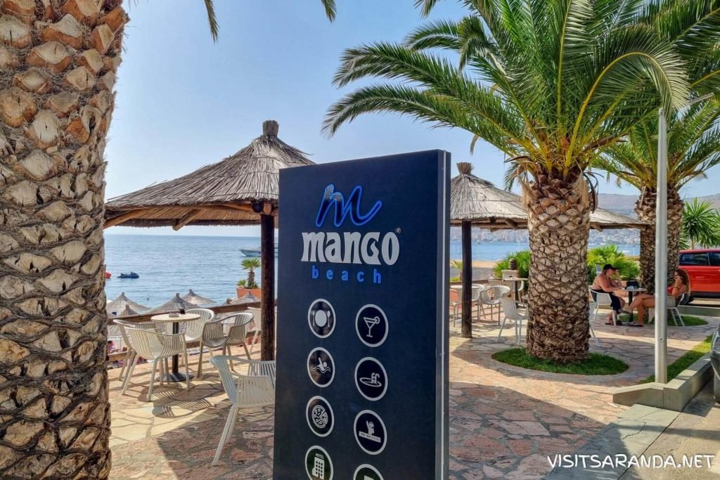 Mango Beach Club Saranda private beach and bar